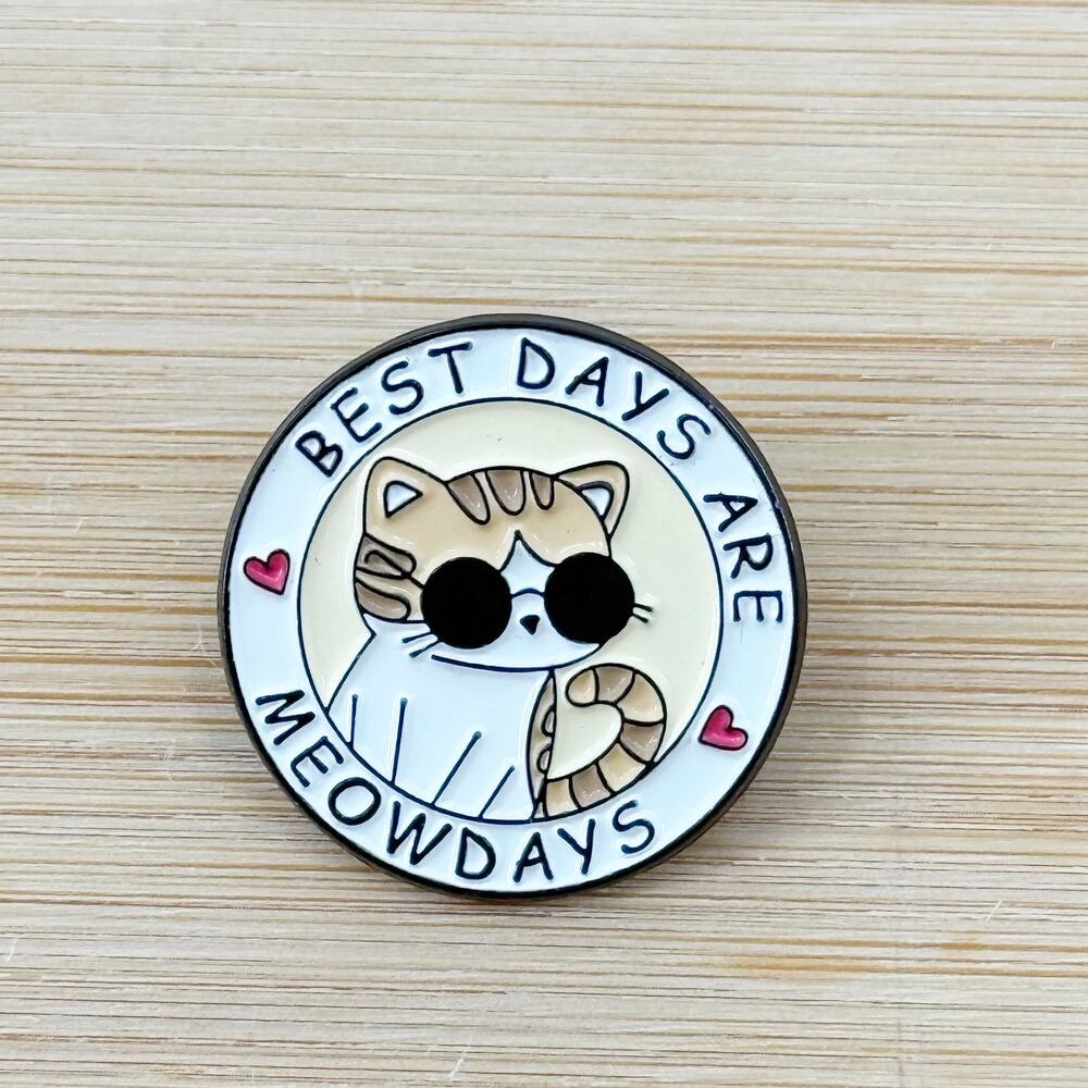 Best Days Are Meowdays Soft Enamel Pin, Pin Collection, Cat Lovers , Lapel Pin